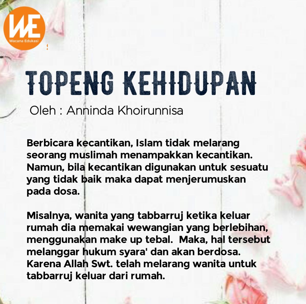 Topeng Kehidupan Wacana Edukasi