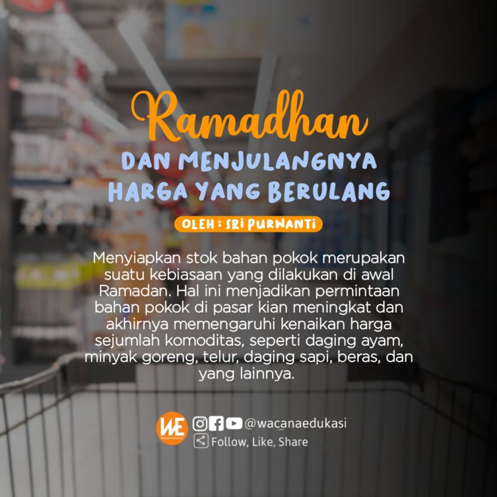 Ramadan Dan Menjulangnya Harga Yang Berulang - Wacana Edukasi