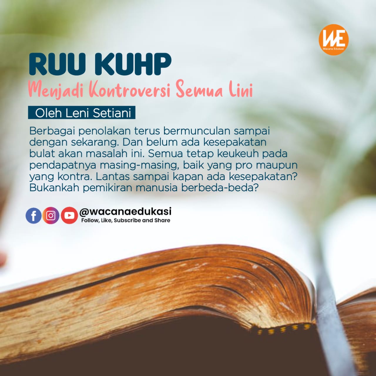 RUU KUHP Menjadi Kontroversi Semua Lini - Wacana Edukasi